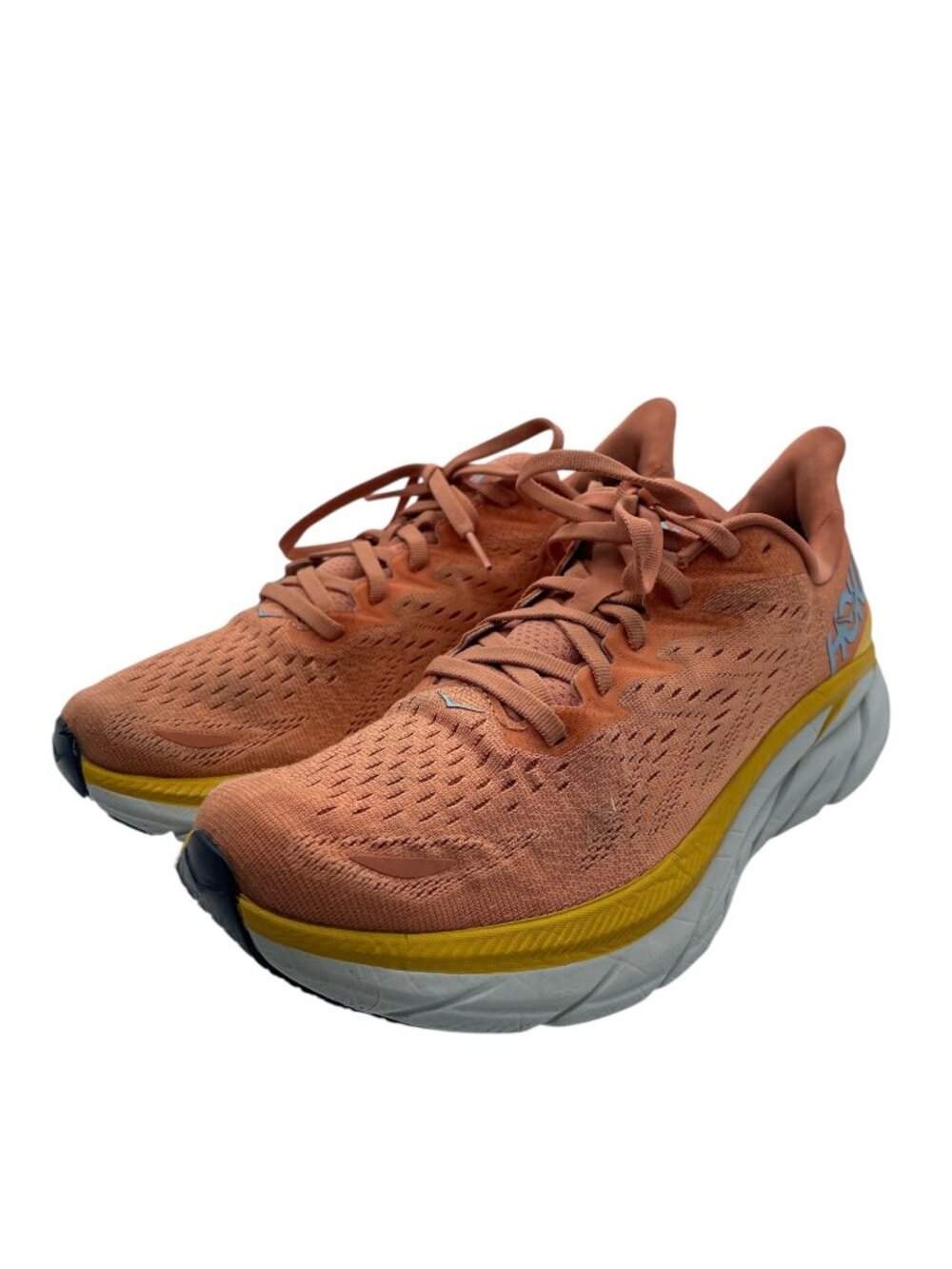 Hoka Womens One One Clifton 8 Sneakers Size 8.5B Sun Baked / Shell Coral - Picture 5 of 8